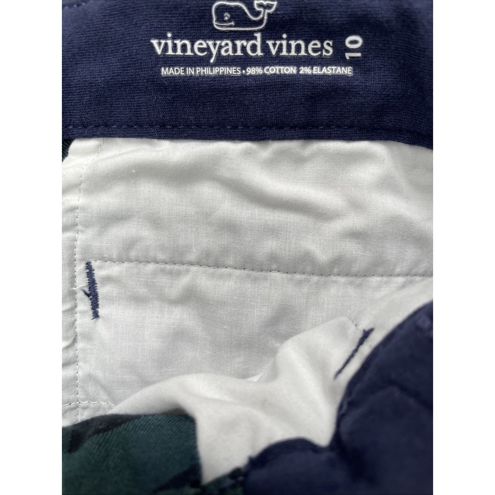 Vineyard Vines Girls Plaid Pants Size 10 Blue Green Tartan Stretch Cotton Preppy - Picture 5 of 8